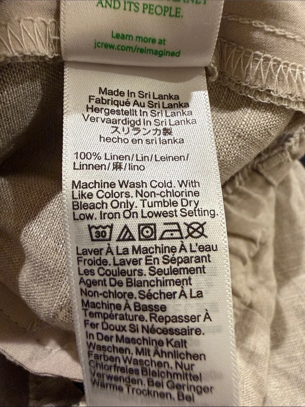 J. Crew Harbor Pant in Linen Size XS
